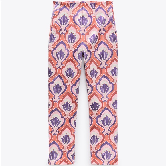 NWT Zara Printed Slim Fit Pants - Picture 4 of 11